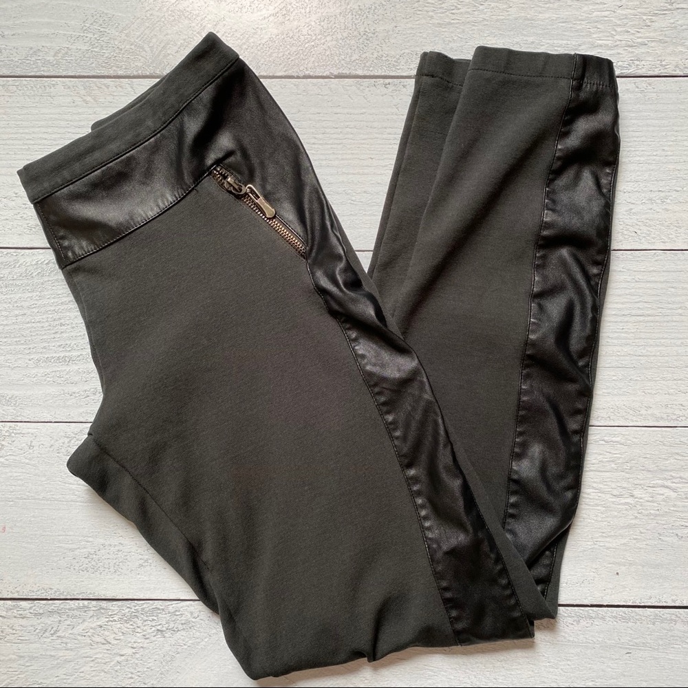 Alberto Makali faux leather stripe pants 8